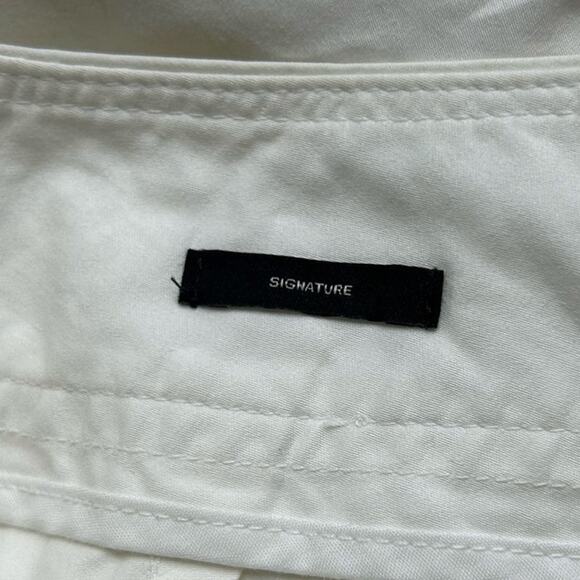 Talbots Womens Pants White High Rise Signature Zip Cargo Pockets Stretch 10 - Picture 5 of 12